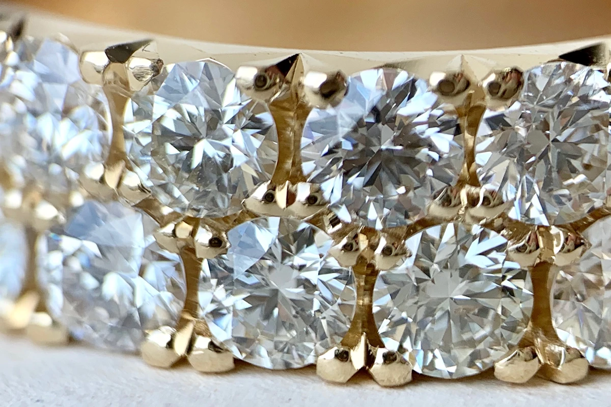 Experience the Grunberger Difference diamonds on bracelet